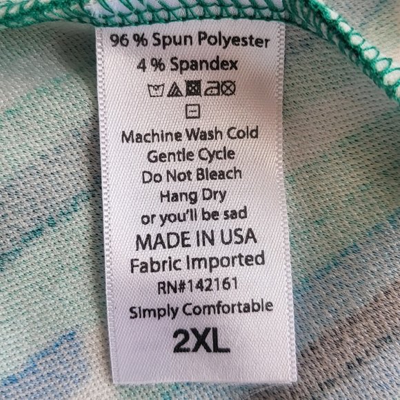 LuLaRoe NWT 2XL Amelia Dress - Blues/Greens Geometeric - Dress has Pockets!! - Picture 7 of 7